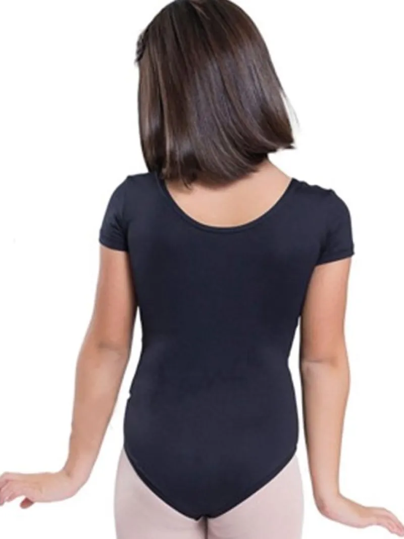 Børn Dansebutikken Dragter Piger|Balletdragter Børn-Seré sort dragt m.kort ærme ballet/gymnastik