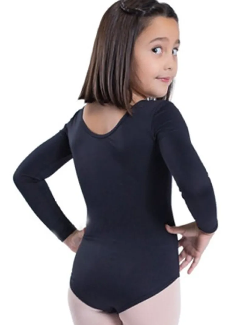 Børn Dansebutikken Dragter Piger|Balletdragter Børn-Seré sort dragt m.lang ærme ballet/gymnastik