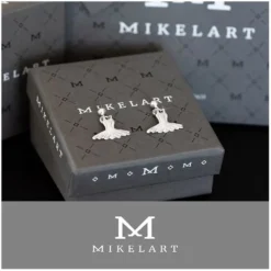 Børn Dansebutikken Andet Til Ballet|Balletting Børn-Sølv øreringe med tutu Mikelart