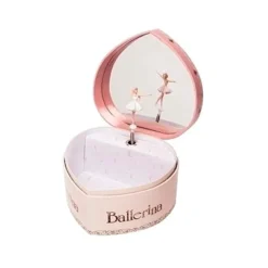 Børn Dansebutikken Balletting Børn-Smykkeskrin i hjerteform med Ballerina og musik