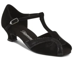 Dame Dansebutikken Salsasko Damer|Tangosko Damer-Sort dame dansesko ruskind/sort python