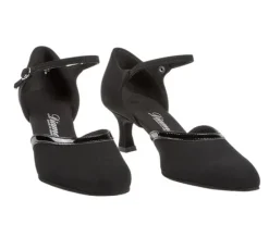 Dame Dansebutikken Tangosko Damer|Social Dansesko-Sort dansesko fra Diamant i ruskind og lak