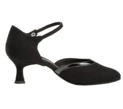 Dame Dansebutikken Tangosko Damer|Social Dansesko-Sort dansesko fra Diamant i ruskind og lak