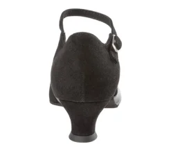 Dame Dansebutikken Tangosko Damer|Social Dansesko-Sort dansesko fra Diamant i ruskind og lak