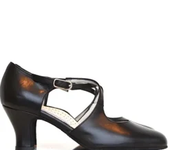 Dame Dansebutikken Tangosko Damer|Social Dansesko-Sort dansesko i skind med 6 cm hæl Werner Kern - Gillian