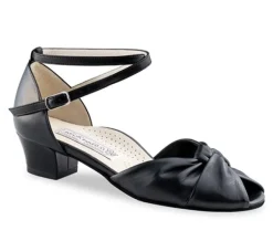 Dame Dansebutikken Salsasko Damer|Latinsko Damer-Sort dansesko Vera med lav hæl Werner Kern