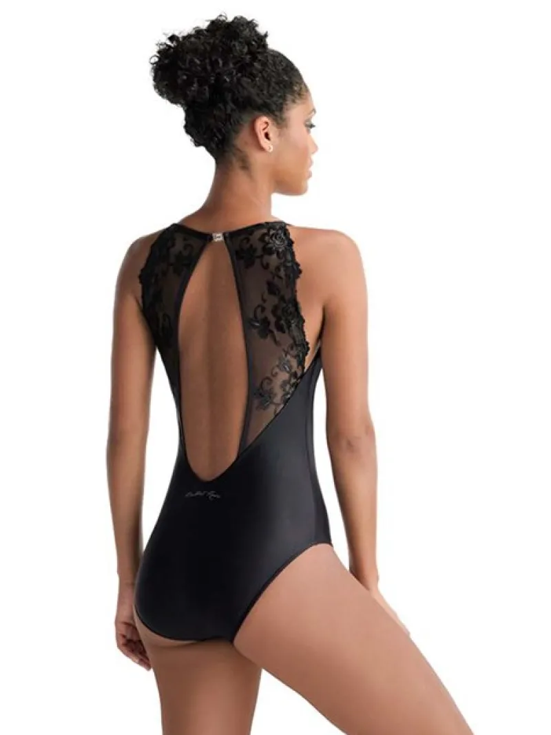 Dame Dansebutikken Balletdragter Damer|Dansebody Damer-Sort dragt med flot blonde ryg fra Ballet Rosa