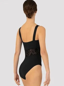 Dame Dansebutikken Dragter Damer|Balletdragter Damer-Sort dragt med smuk mesh detalje Bloch