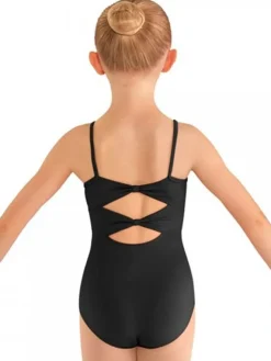 Børn Dansebutikken Balletdragter Børn-Sort dragt til piger m. stropper og flot ryg Bloch