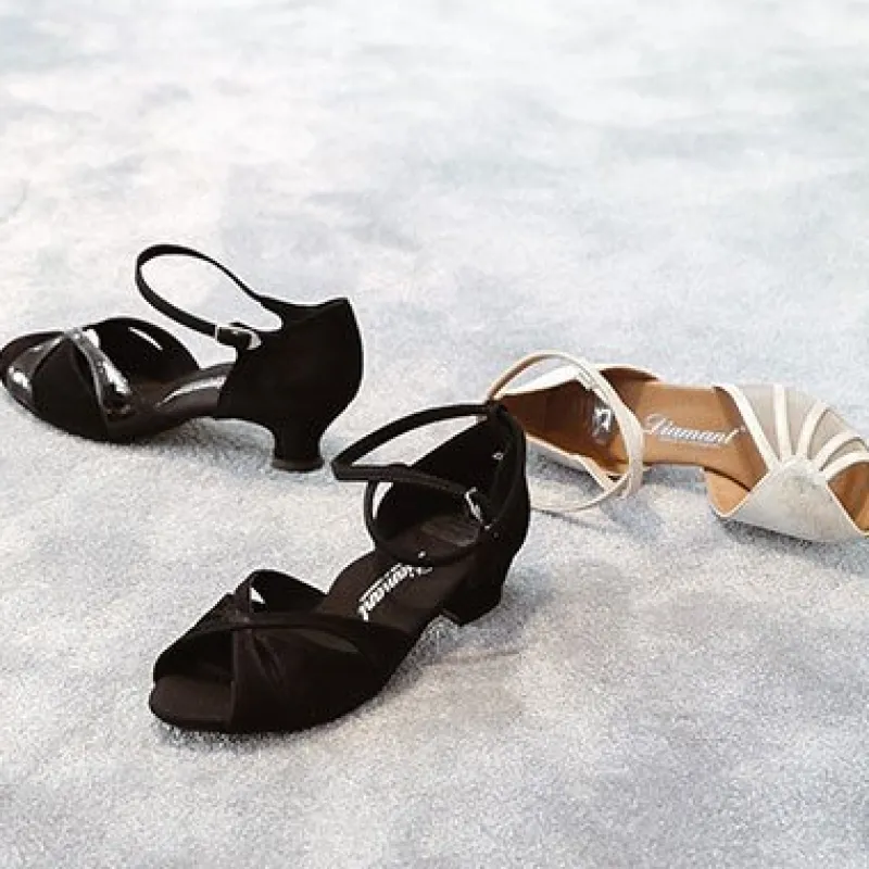 Dame Dansebutikken Salsasko Damer|Tangosko Damer-Sort flot dansesko til damer med lav hæl