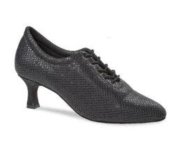 Dame Dansebutikken Salsasko Damer|Tangosko Damer-Sort glitter trænings dansesko vario pro hybrid