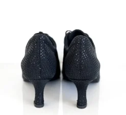 Dame Dansebutikken Salsasko Damer|Tangosko Damer-Sort glitter trænings dansesko vario pro hybrid