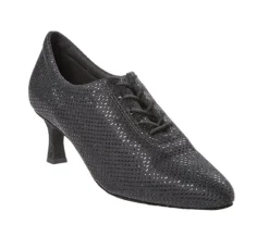 Dame Dansebutikken Salsasko Damer|Tangosko Damer-Sort glitter trænings dansesko vario pro hybrid