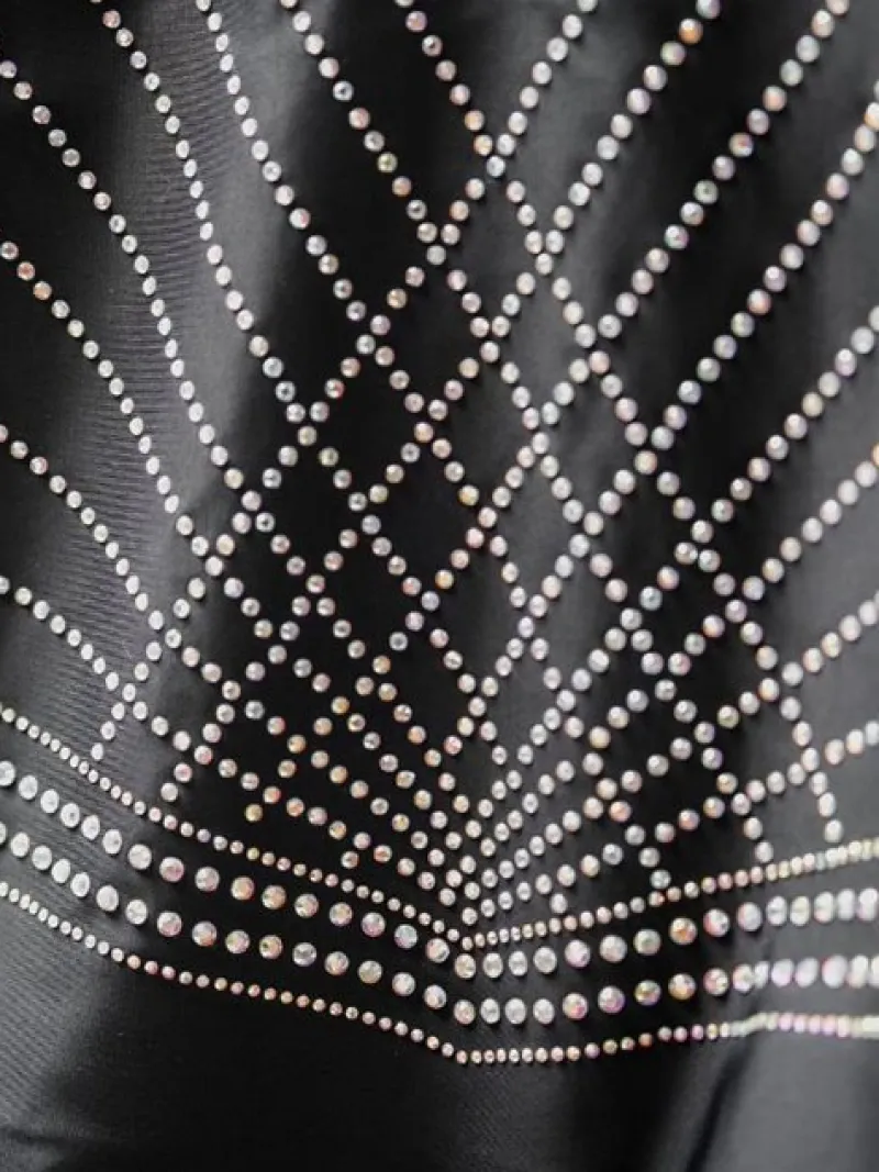 Dansebutikken Dragter Piger-Sort gymnastikdragt med mesh ryg og sten piger The zone