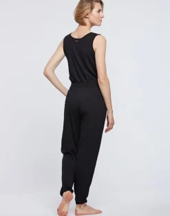 Dame Dansebutikken Pilates Heldragter|Heldragter Til Yoga-Sort løs heldragt med bredde stropper