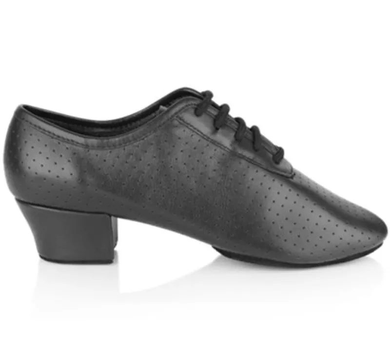 Dame Dansebutikken Tangosko Damer|Træningssko Damer-Sort perforeret skind dansesko træning Ray Rose