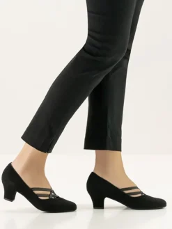 Dame Dansebutikken Standardsko Damer|Social Dansesko-Sort ruskind dame dansesko Ruby Werner Kern