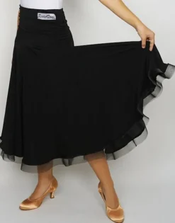 Dansebutikken Dansetøj Pige-Sort standard nederdel til piger - Ready4dance