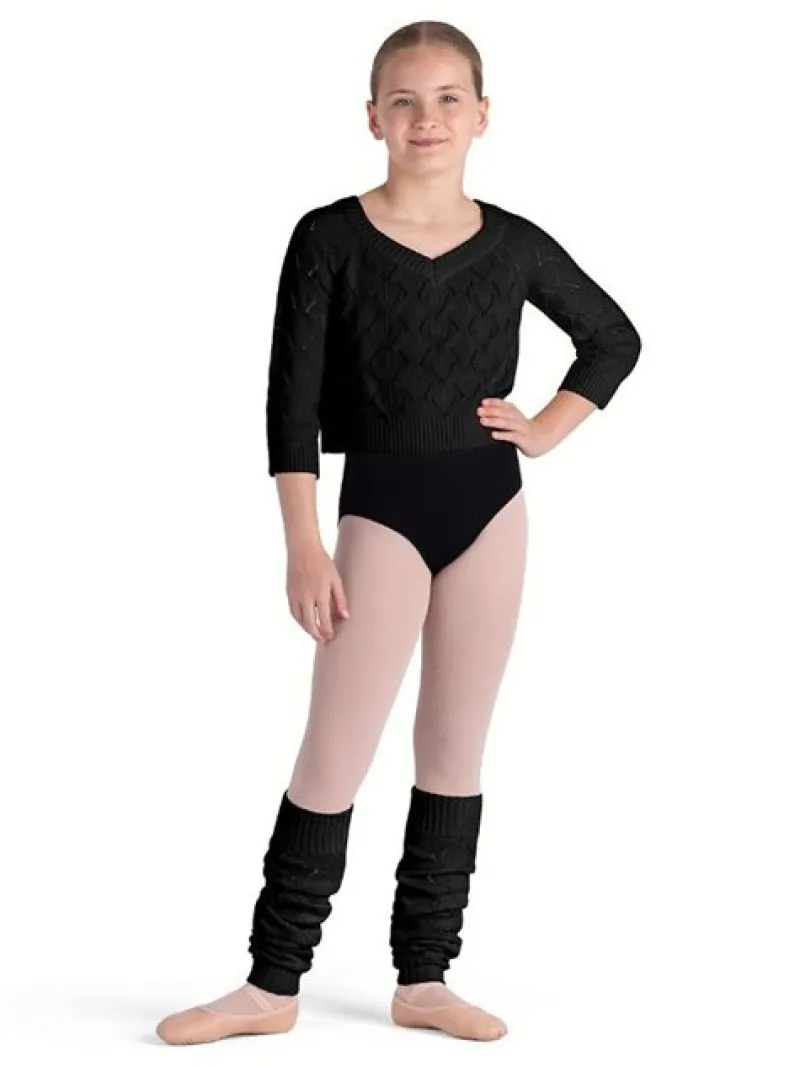 Børn Dansebutikken Ballet Underdele Børn-Sort striktrøje i bomuld til piger Bloch