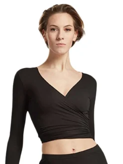 Dansebutikken Yogabluser-Sort Tempsdanse Crossover top