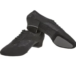 Dame Dansebutikken Salsasko Damer|Tangosko Damer-Sort trænings dansesko vario pro glitter