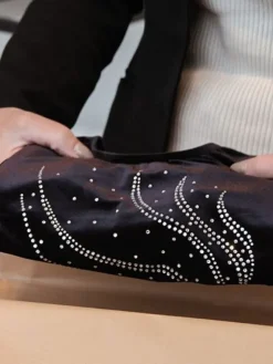 Dansebutikken Dragter Piger-Sort velour gymnastikdragt piger The zone