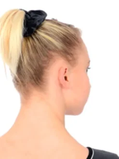 Dansebutikken Gymnastik Hårtilbehør|Hår Accessories-Sort velour hårelastik