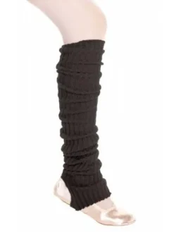 Dansebutikken Benvarmere Til Yoga|Benvarmere Til Gymnastik-Sorte benvarmere til ballet og dans - 60 CM