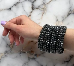 Dansebutikken Smykker Til Dans-Sorte rhinsten armbånd