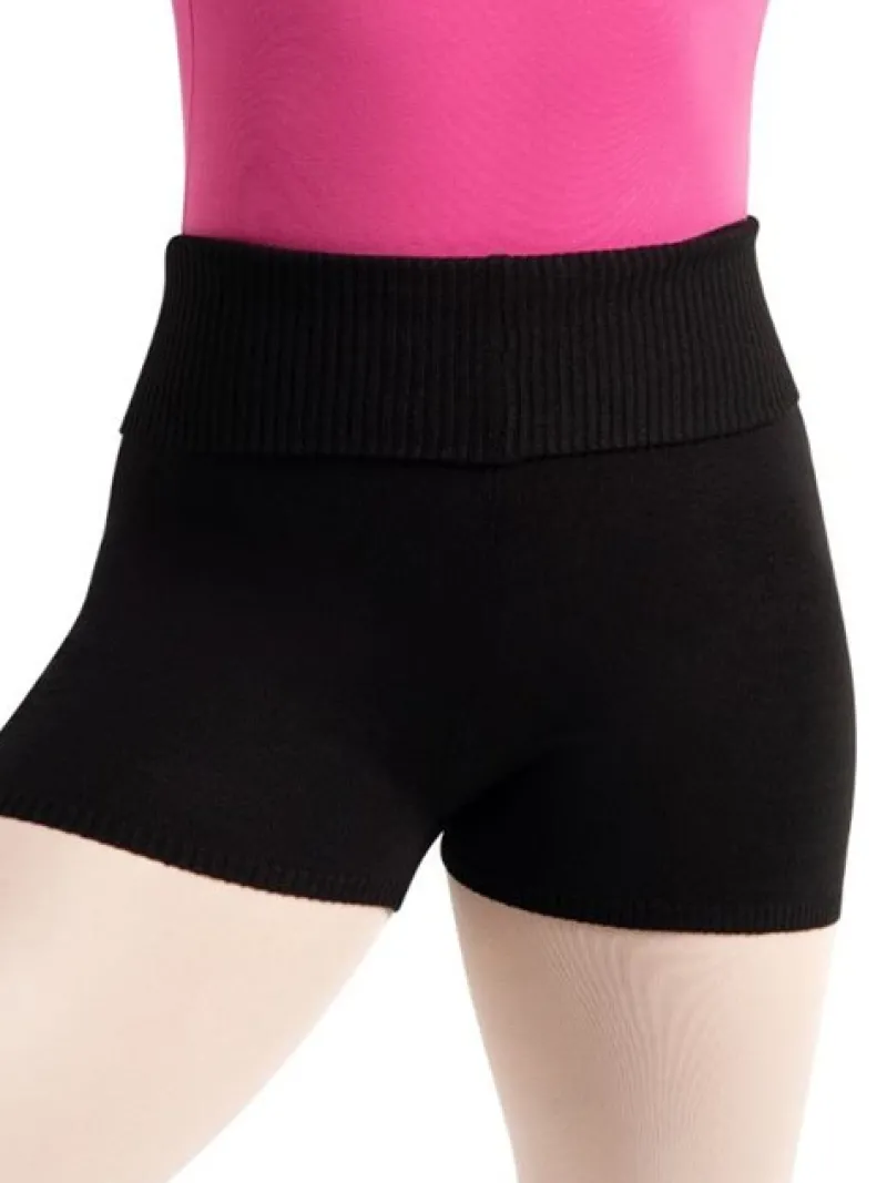 Dame Dansebutikken Ballet Strik Damer|Ballet Underdele Damer-sorte strik shorts til teen og damer Capezio
