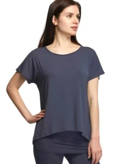 Dansebutikken Pilates Overdele|Yogabluser-Temps danse navy bambus yogabluse