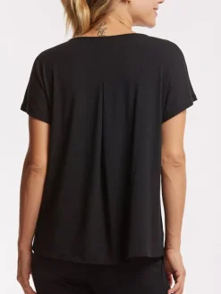 Dansebutikken Pilates Overdele|Yogabluser-Temps danse sort bambus yogabluse