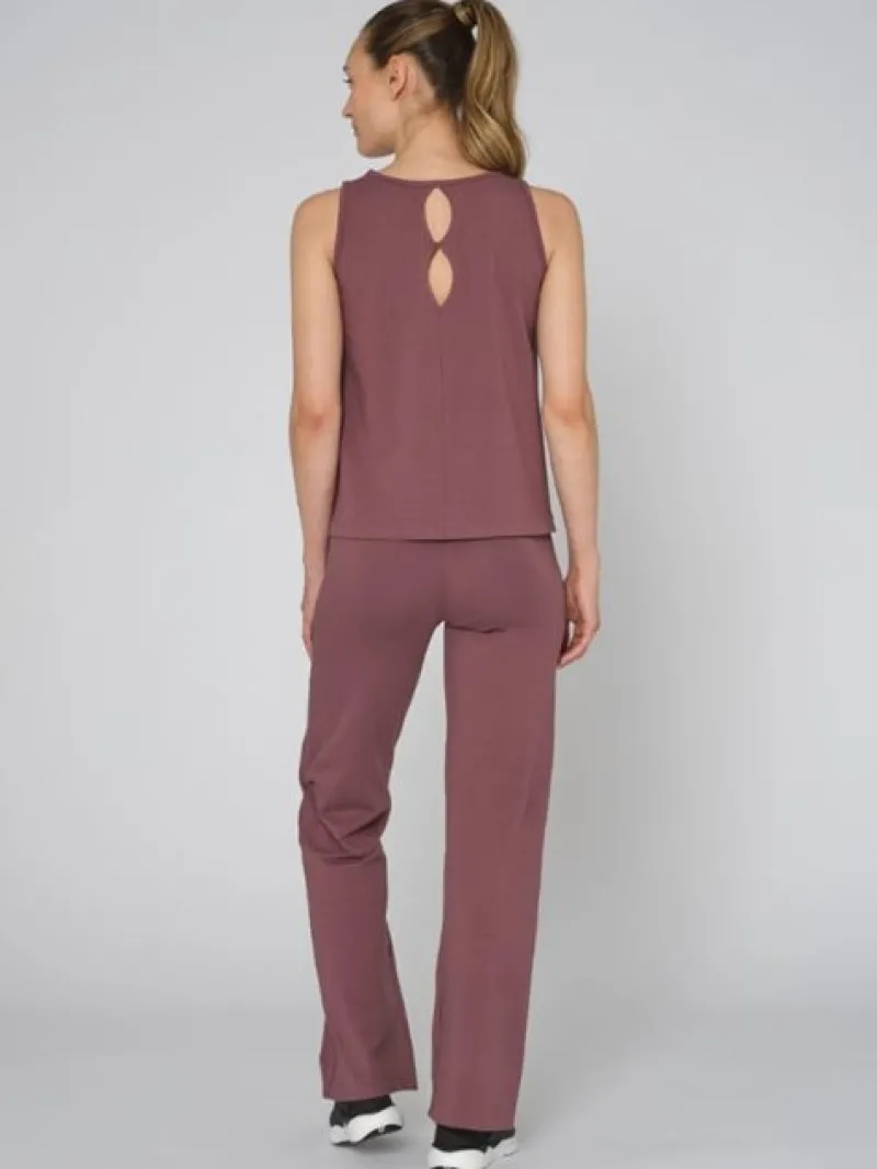 Dansebutikken Pilates Bukser/leggings|Yogabukser-TempsDanse dæmpet rødbrune bukser til dans og yoga