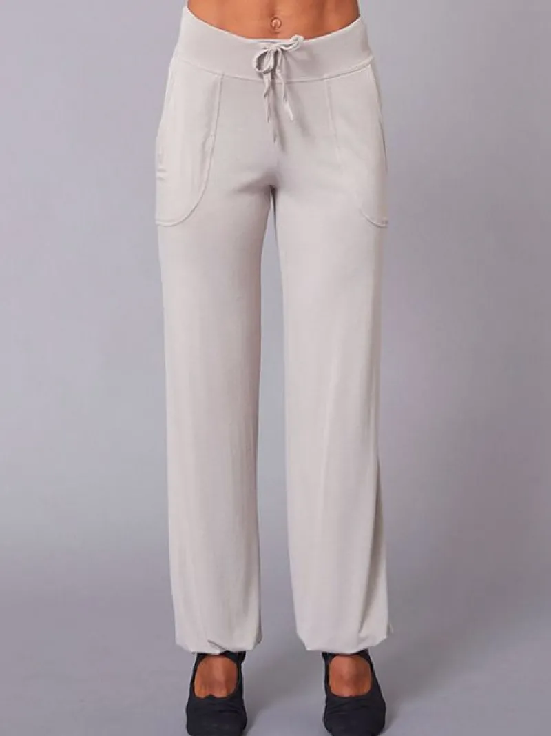 Dansebutikken Pilates Bukser/leggings|Yogabukser-Tempsdanse lys sandfarve behagelig bambus viskose buks