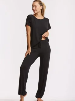 Dansebutikken Pilates Bukser/leggings|Yogabukser-Tempsdanse sort behagelig viskose buks