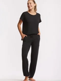 Dansebutikken Pilates Bukser/leggings|Yogabukser-Tempsdanse sort behagelig viskose buks