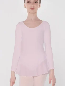 Børn Dansebutikken Balletkjole Piger-Wear Moi dragt med påsyet skørt i lyserød