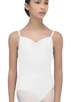 Børn Dansebutikken Balletdragter Børn-Wear Moi dragt med rynk i hvid