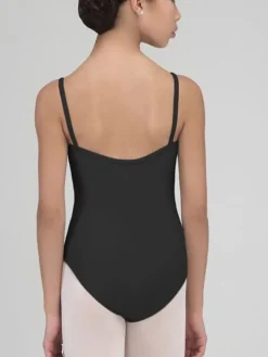 Børn Dansebutikken Balletdragter Børn-Wear Moi dragt med rynk til piger i sort