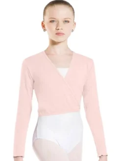 Børn Dansebutikken Overdele Piger|Ballet Toppe Børn-Wearmoi rosa slå om overdel børn ballet/gymnastik