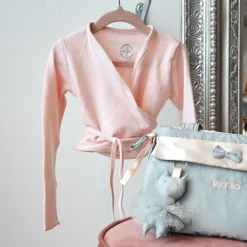 Børn Dansebutikken Overdele Piger|Ballet Toppe Børn-Wearmoi rosa slå om overdel børn ballet/gymnastik