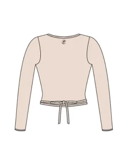 Dame Dansebutikken Overdele Damer|Ballet Strik Damer-Wearmoi rosa slå om overdel ballet og gymnastik