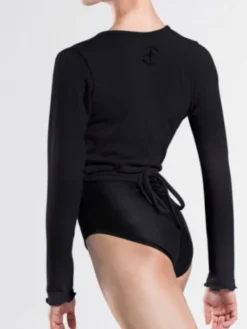 Dame Dansebutikken Overdele Damer|Ballet Strik Damer-Wearmoi sort slå om overdel ballet og gymnastik